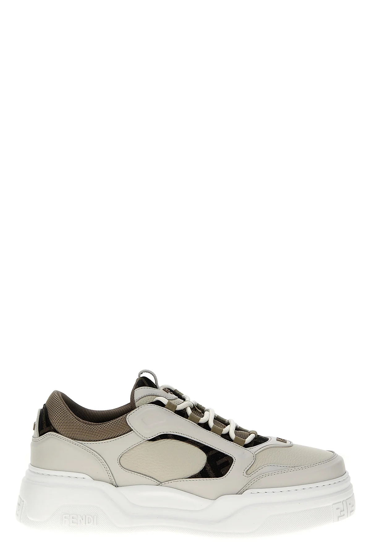 FENDI 8 fendi force smooth grainy leather sneakers