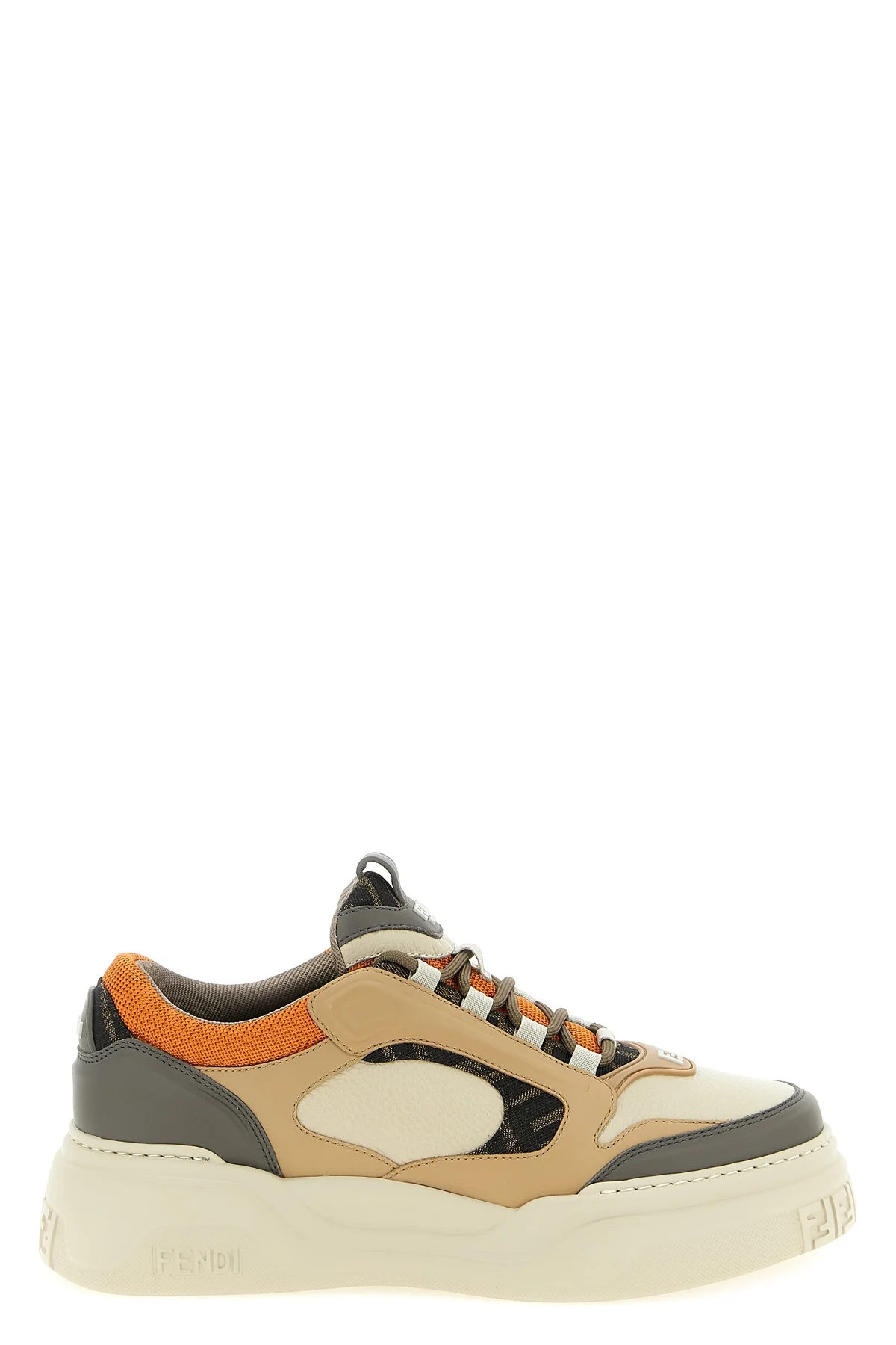 FENDI 6 fendi force smooth grainy leather sneakers