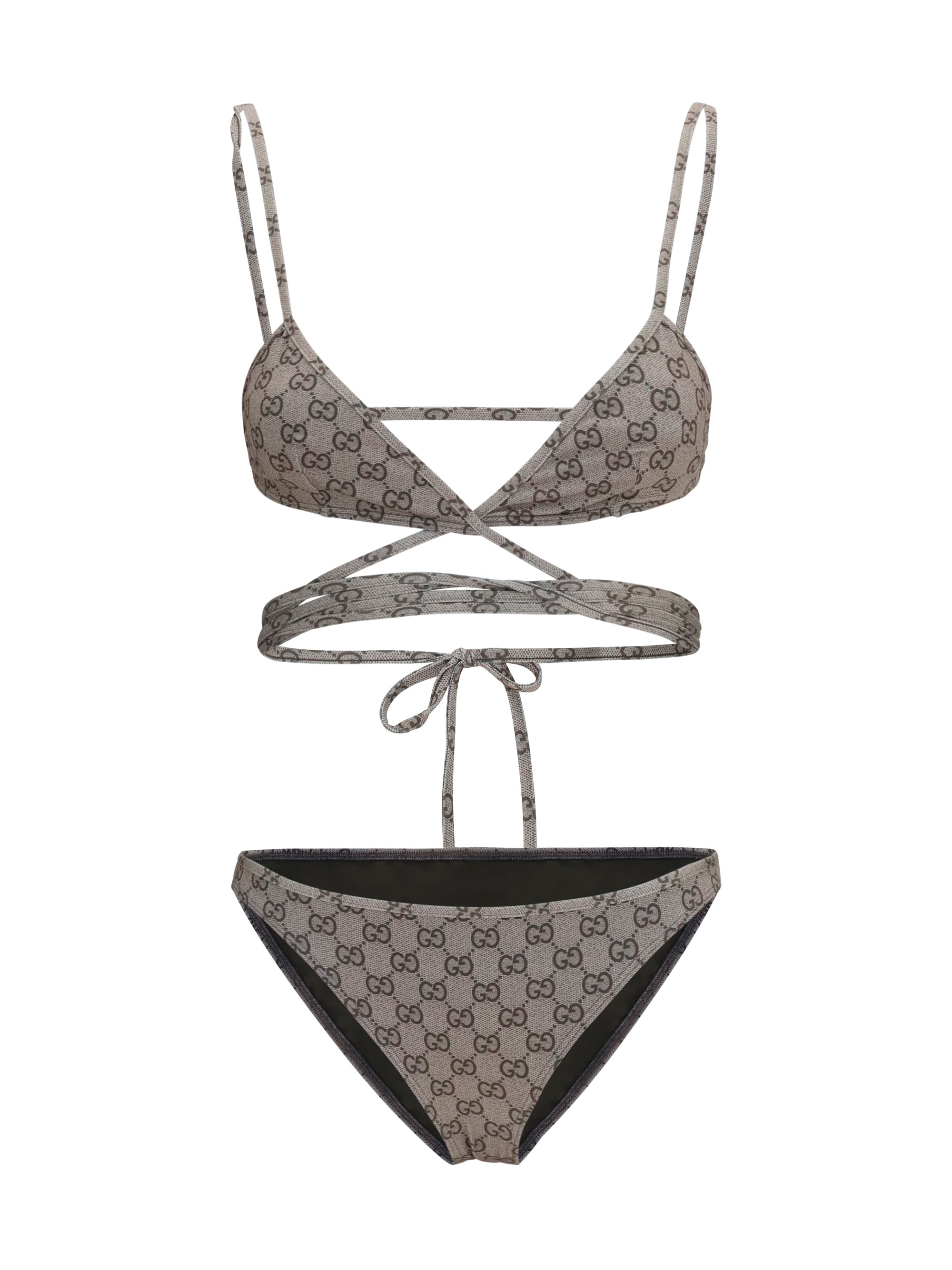 GUCCI M printed stretch jersey bikini