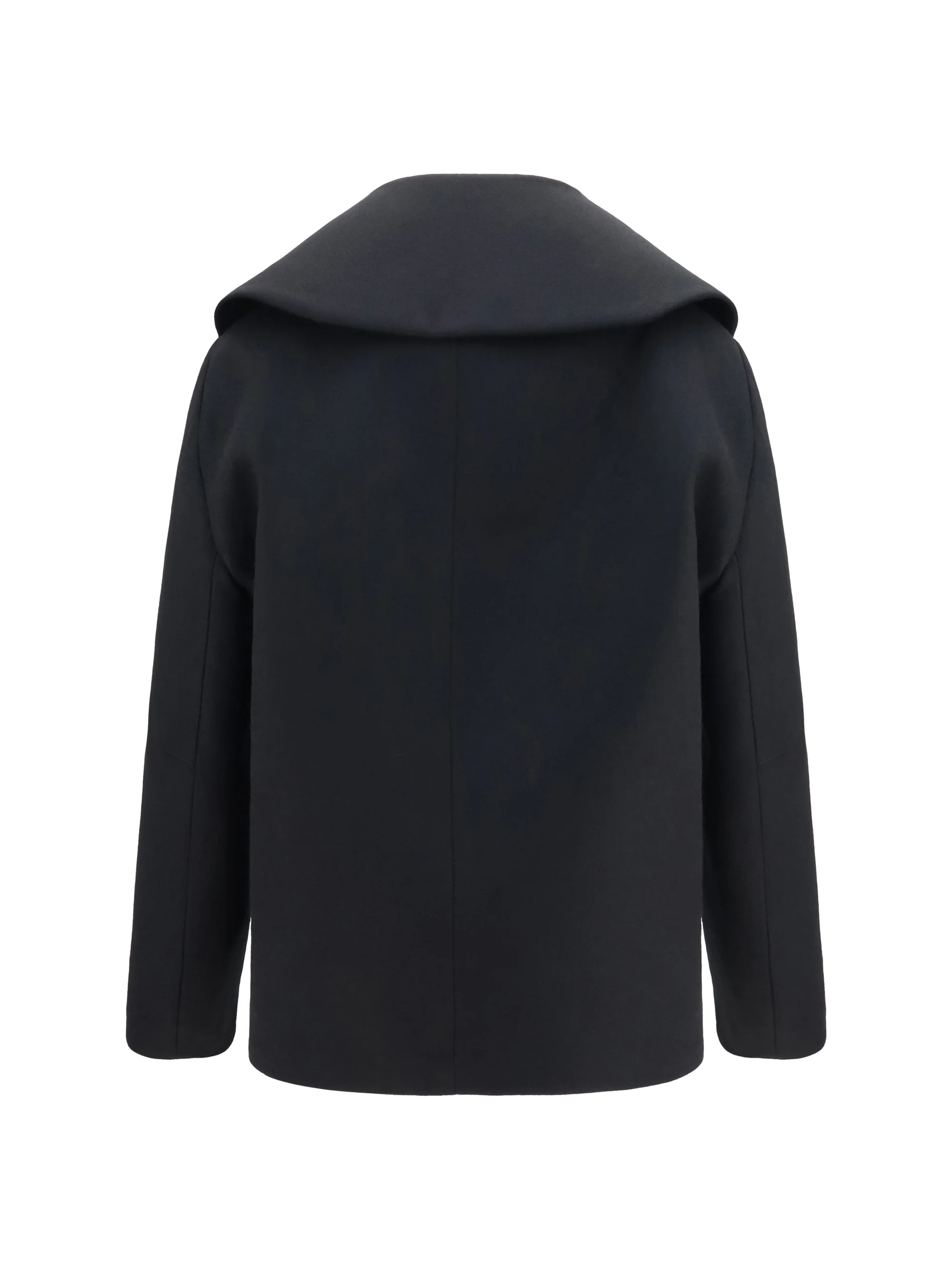 structured high-neck peacoat