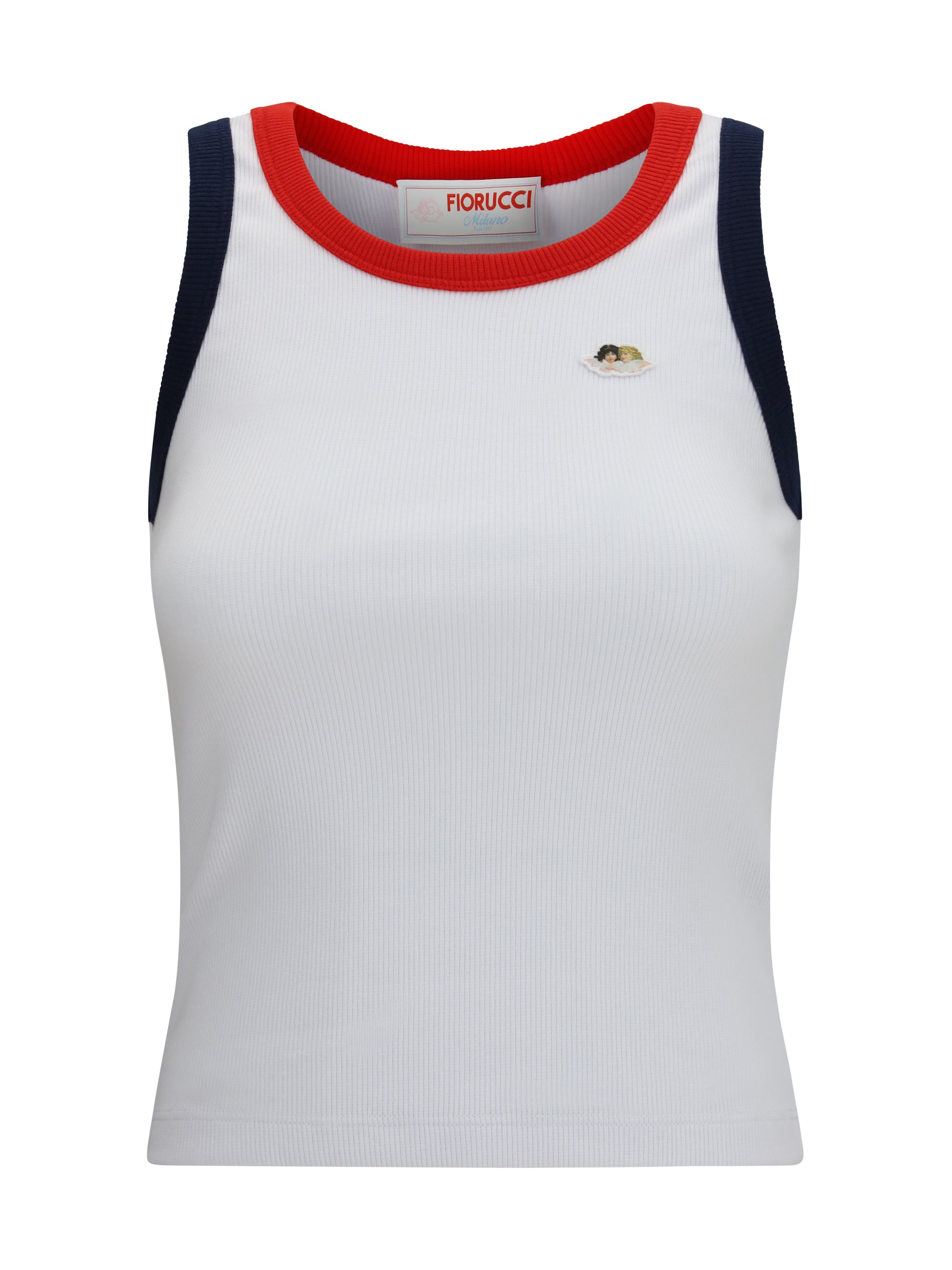 FIORUCCI M angels patch tank top with contrast trims
