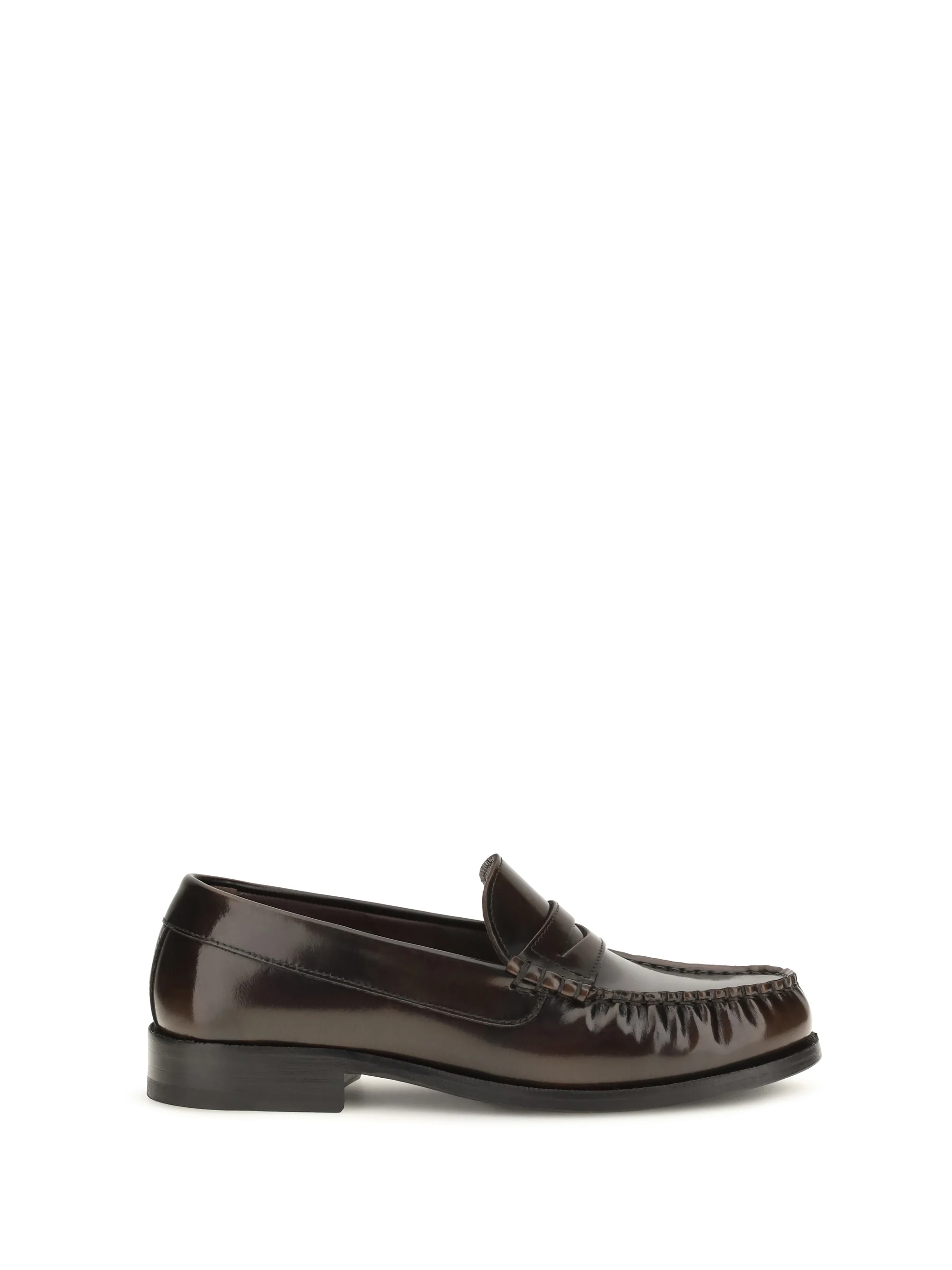 ALOHAS 36 rivet vintage brushed leather loafers