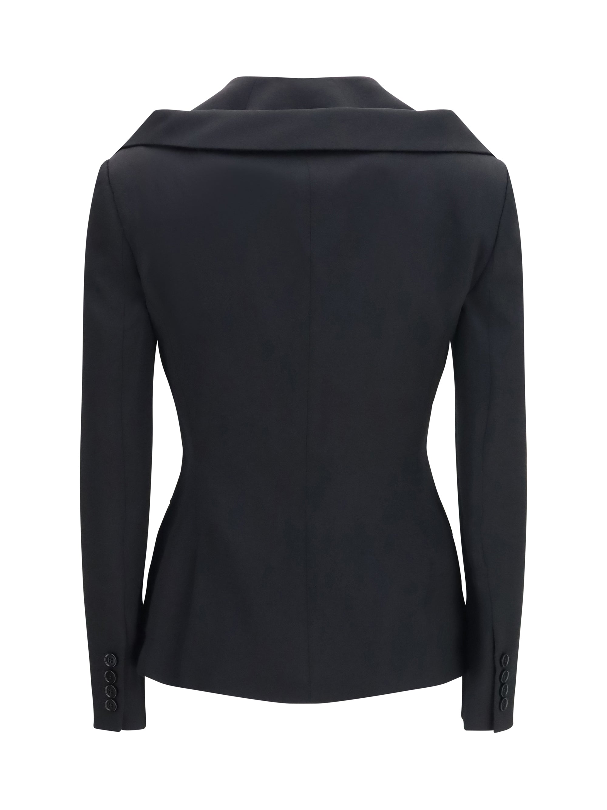 ALEXANDER MCQUEEN 42 structured off-shoulder jacket with harness details