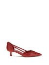 side-cut leather pumps