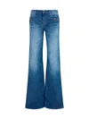 stretch cotton jeans with horsebit
