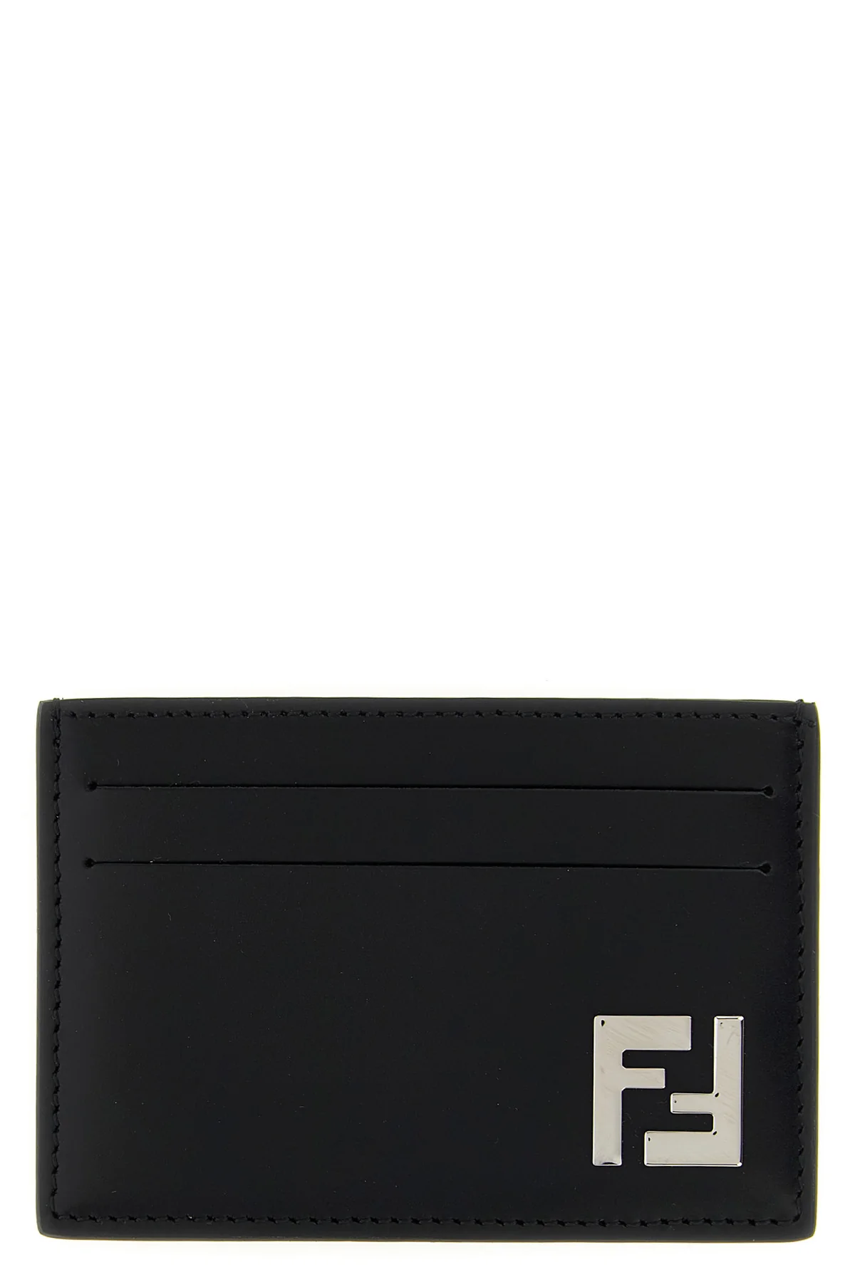 FENDI OS slim squared ff leather card holder