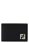 slim squared ff leather card holder