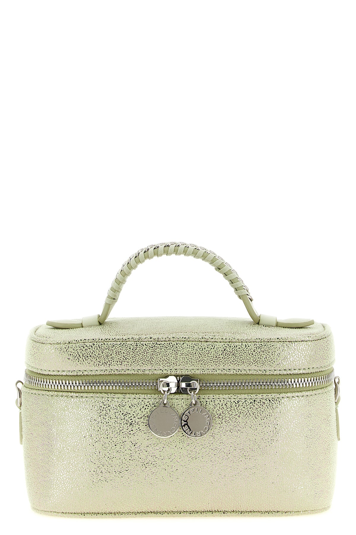 STELLA MCCARTNEY OS vanity falabella crossbody bag in eco shiny dotted chamois fabric