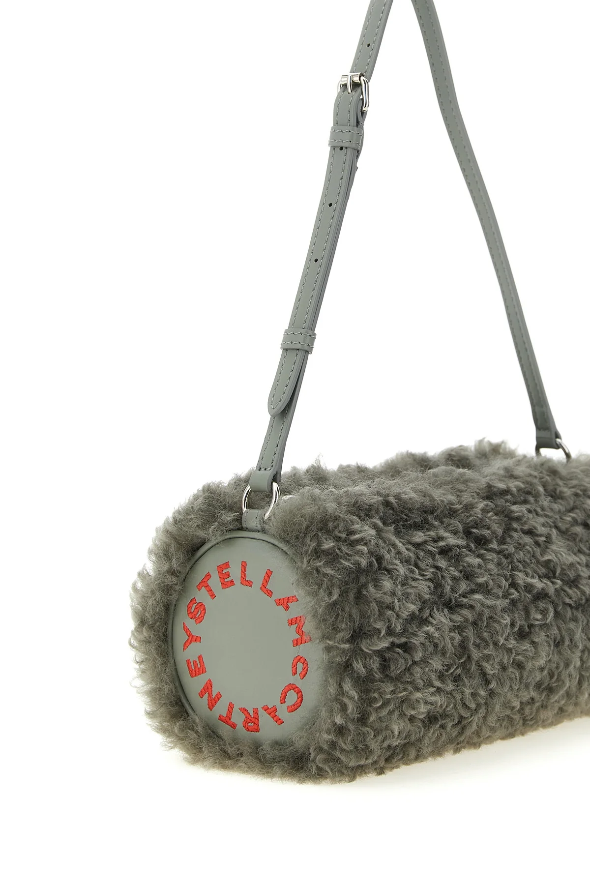 the stella mccartney clutch redefines everyday volumes through a geometric silho