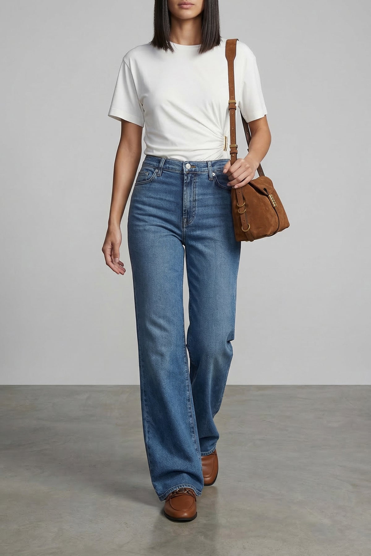 7 FOR ALL MANKIND 24 modern dojo jeans in slightly stretch cotton cotton denim