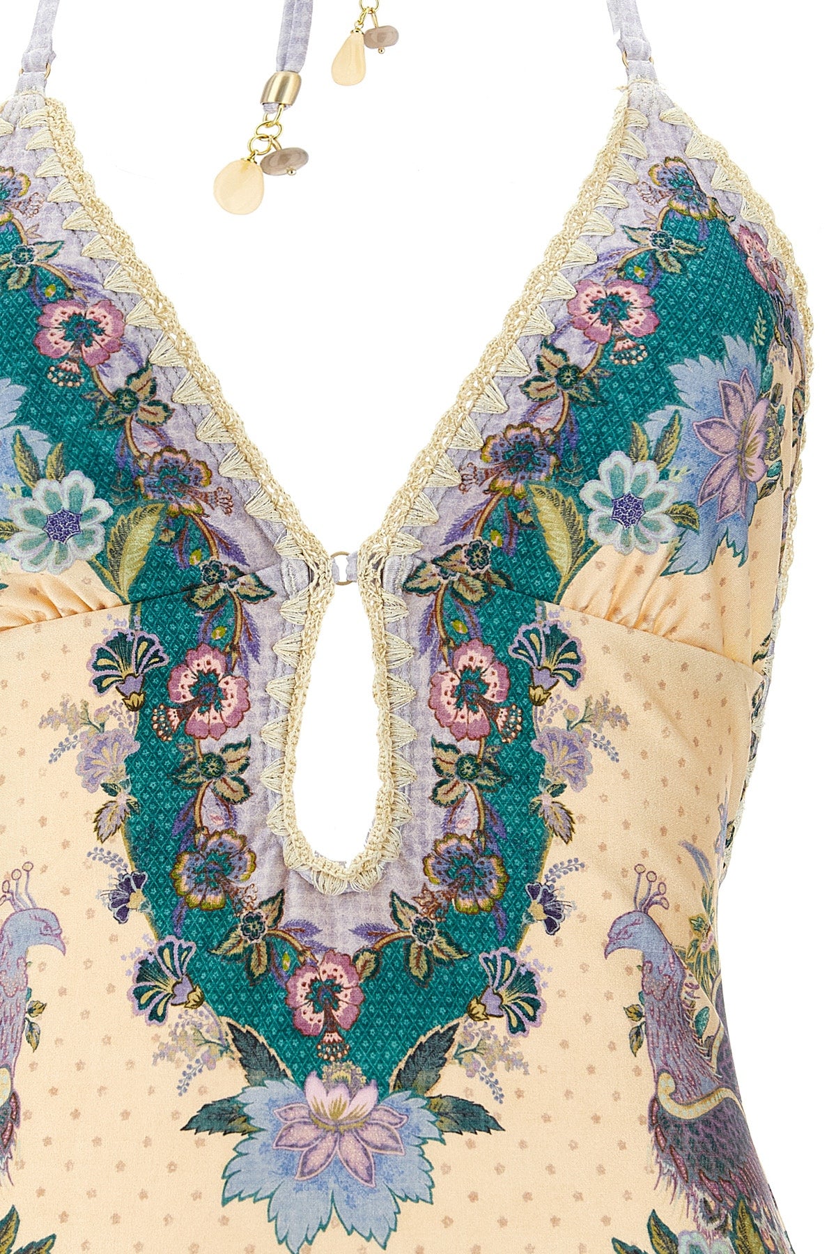 indra all-over scarf print lycra one-piece swimsuit