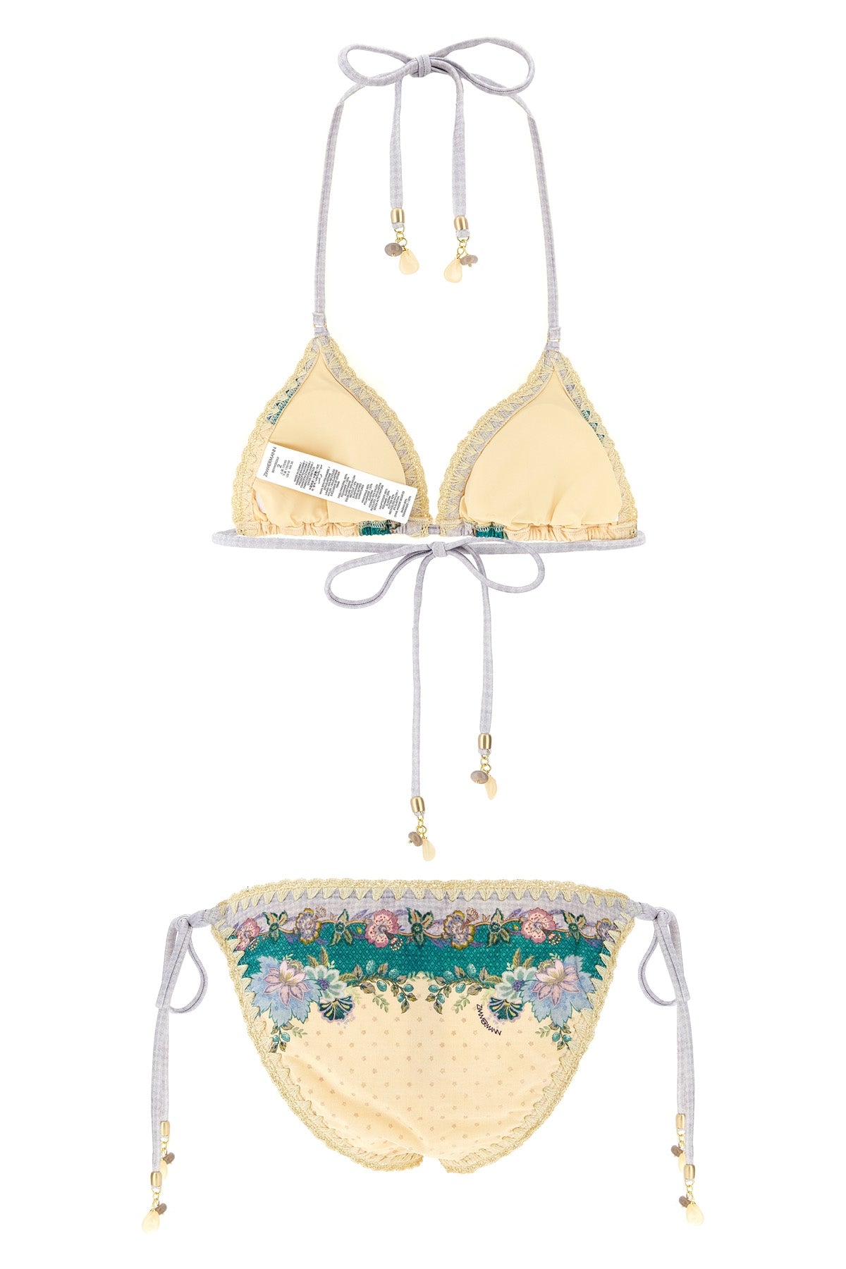 ZIMMERMANN 0 indra lycra bikini scarf pattern