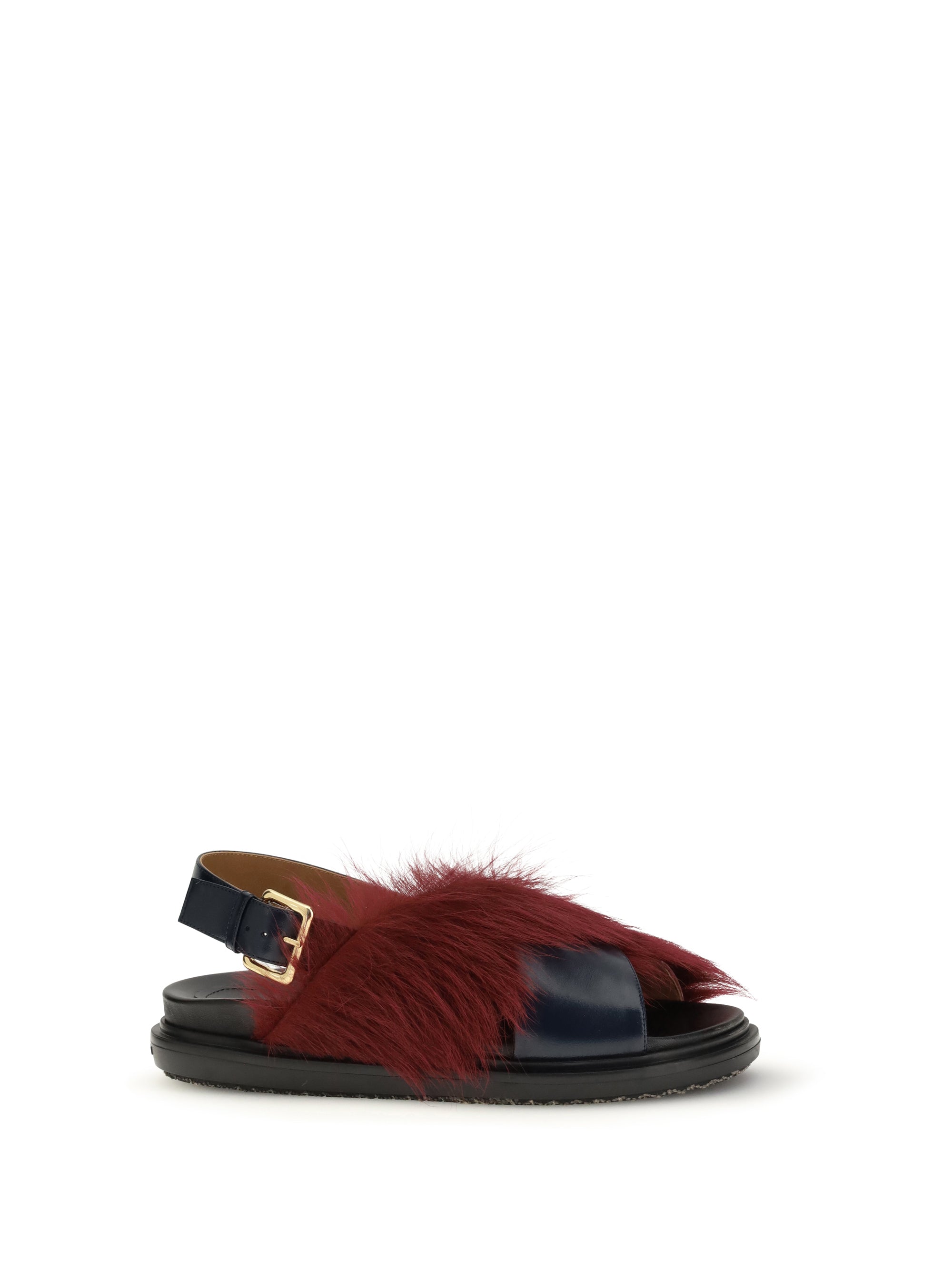 MARNI 36 fur-lined fussbett sandals 