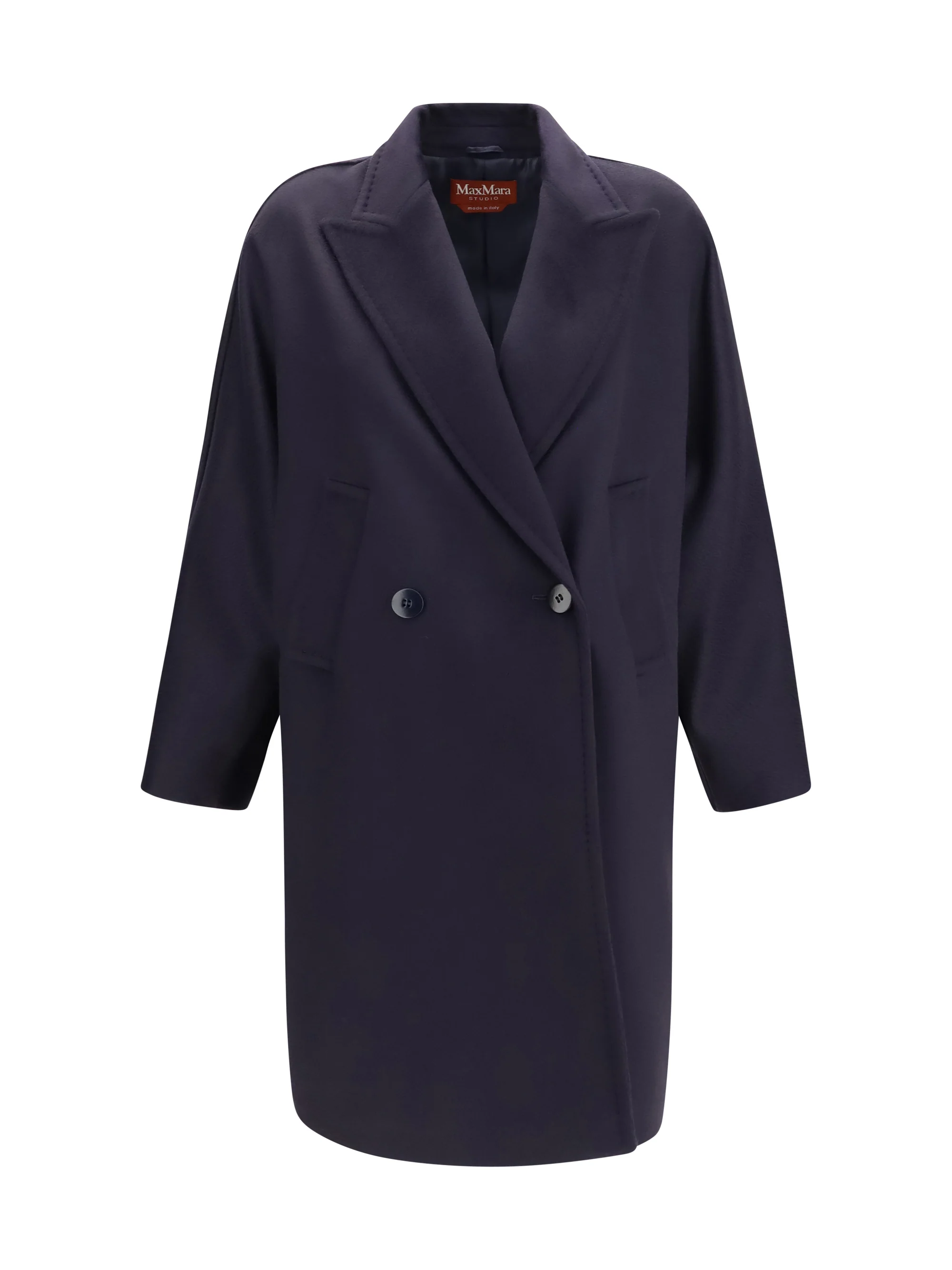 MAX MARA STUDIO 38 double breasted wool drap coat