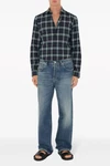 check print cotton shirt