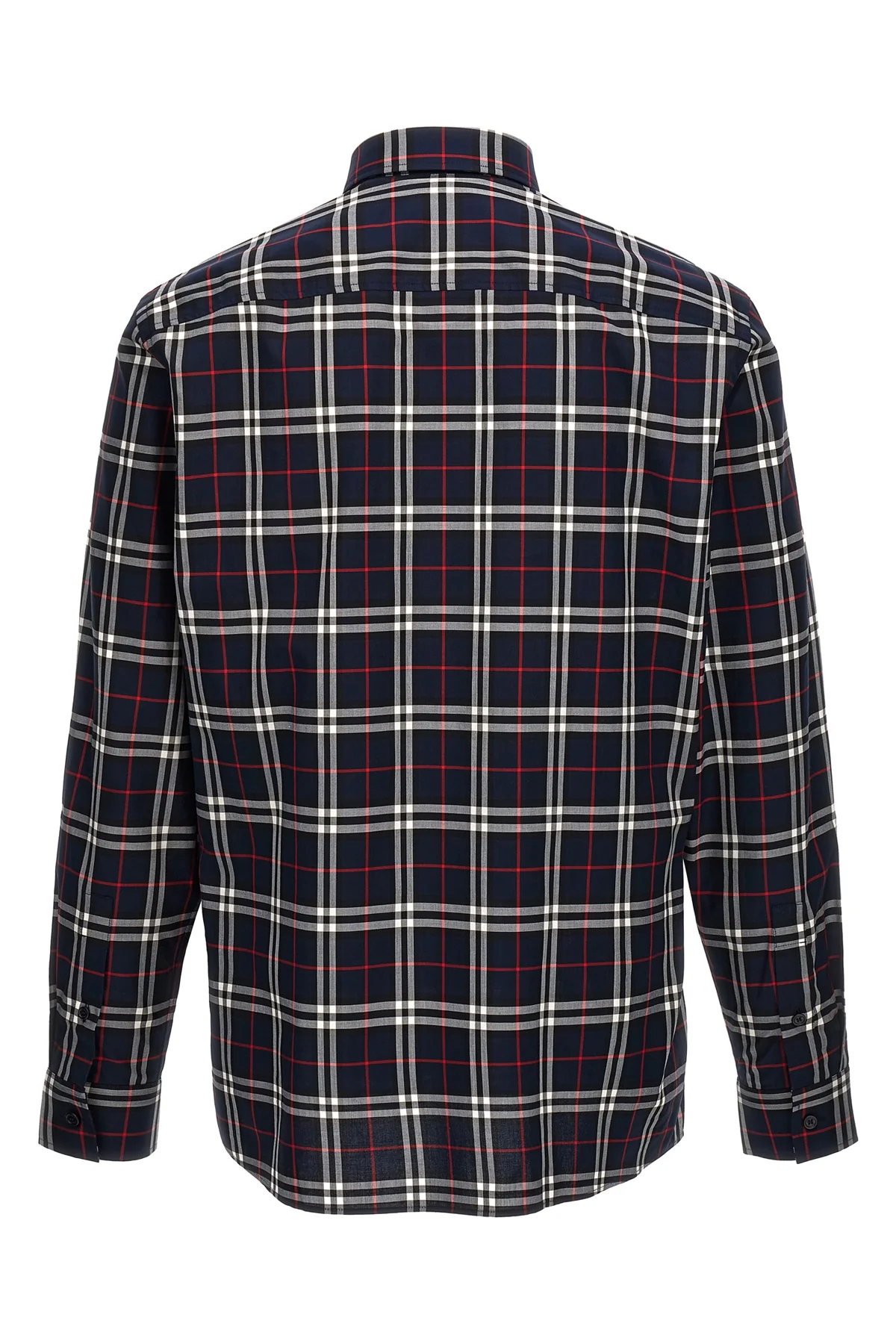 check print cotton shirt