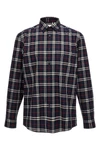 check print cotton shirt