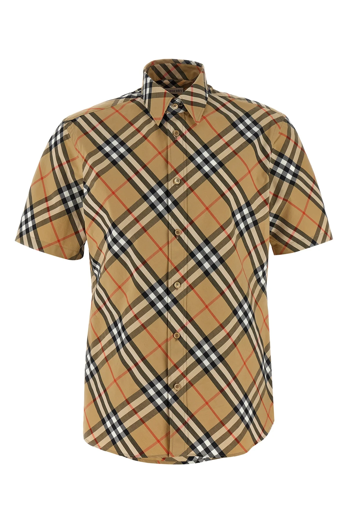 all-over burberry check cotton poplin shirt