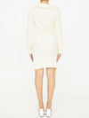 viscose crêpe draped dress