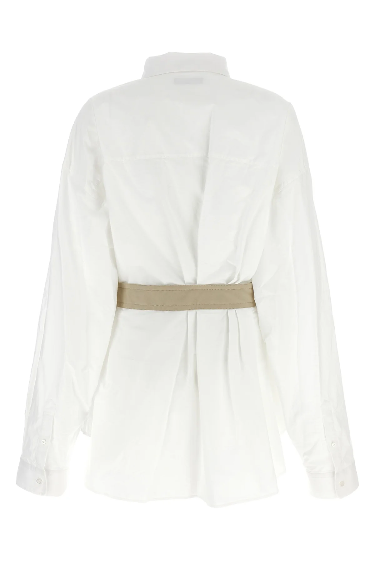 wrinkled-effect cotton shirt