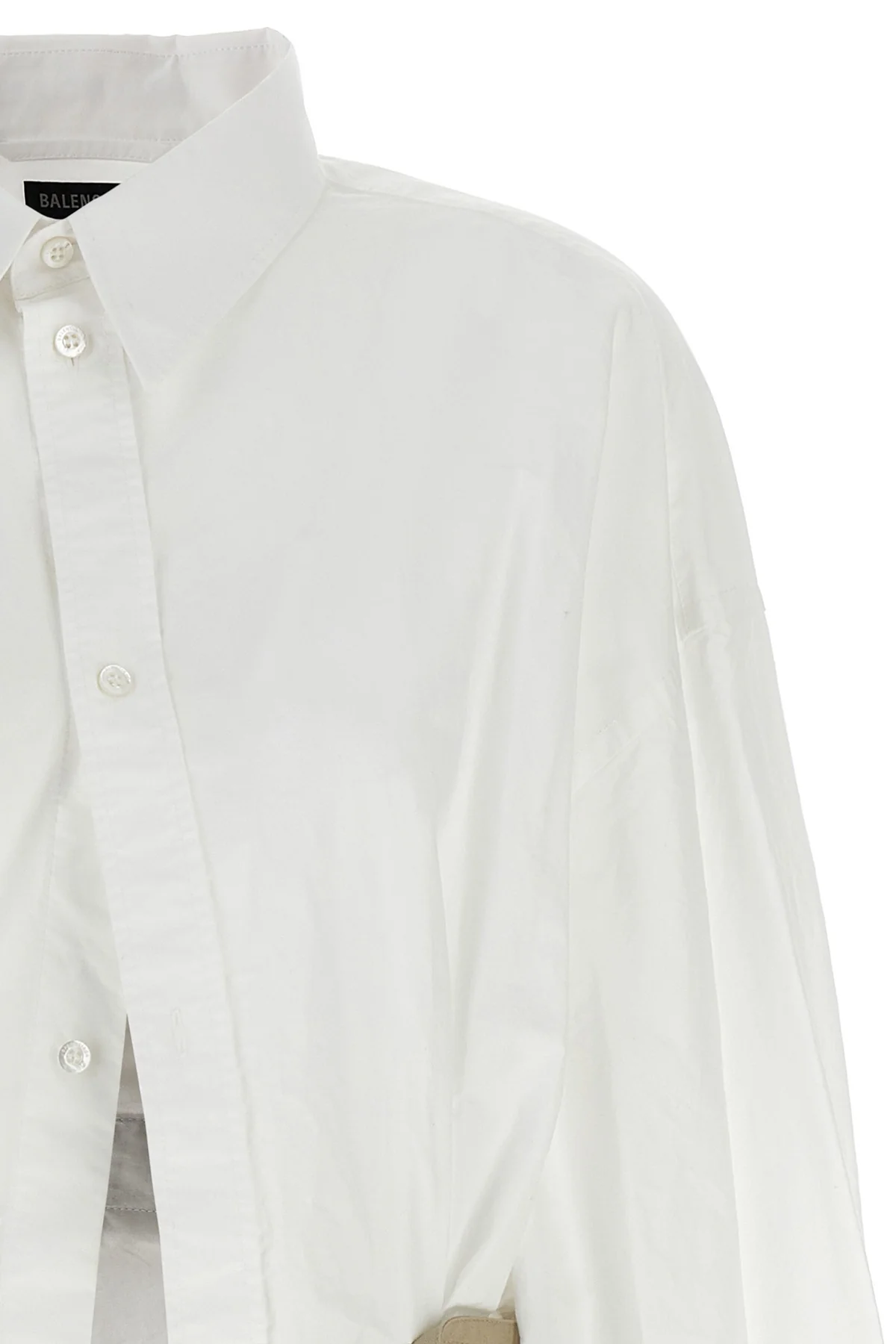 wrinkled-effect cotton shirt