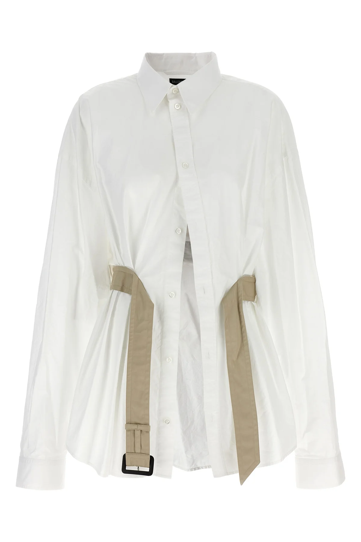 wrinkled-effect cotton shirt