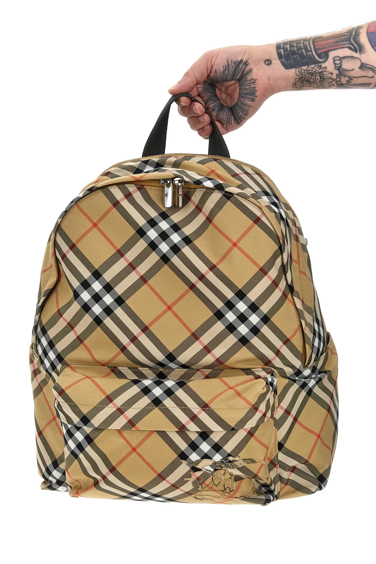 BURBERRY OS check fabric backpack