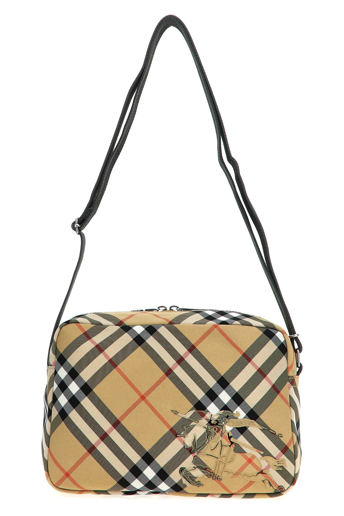 BURBERRY OS check print fabric shoulder strap
