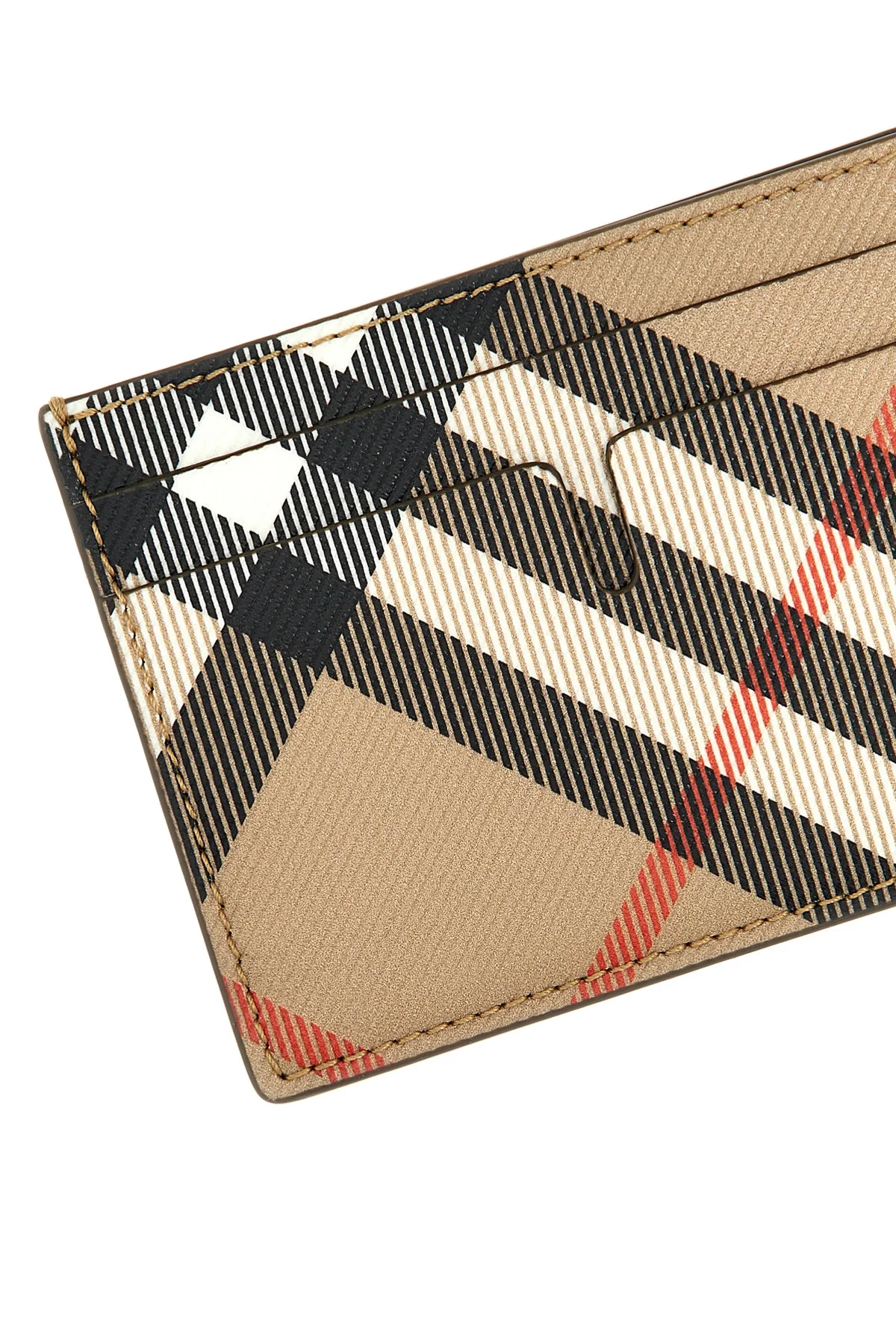 check fabric card holder