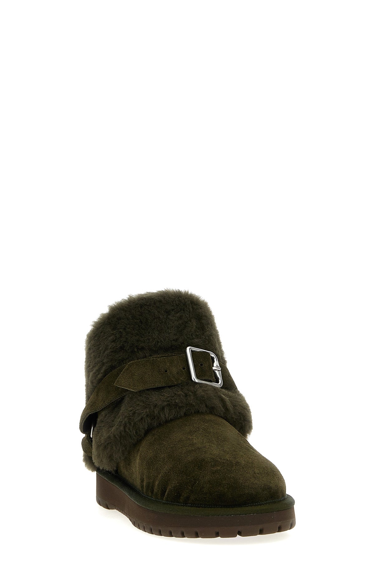 chubby suede ankle boots