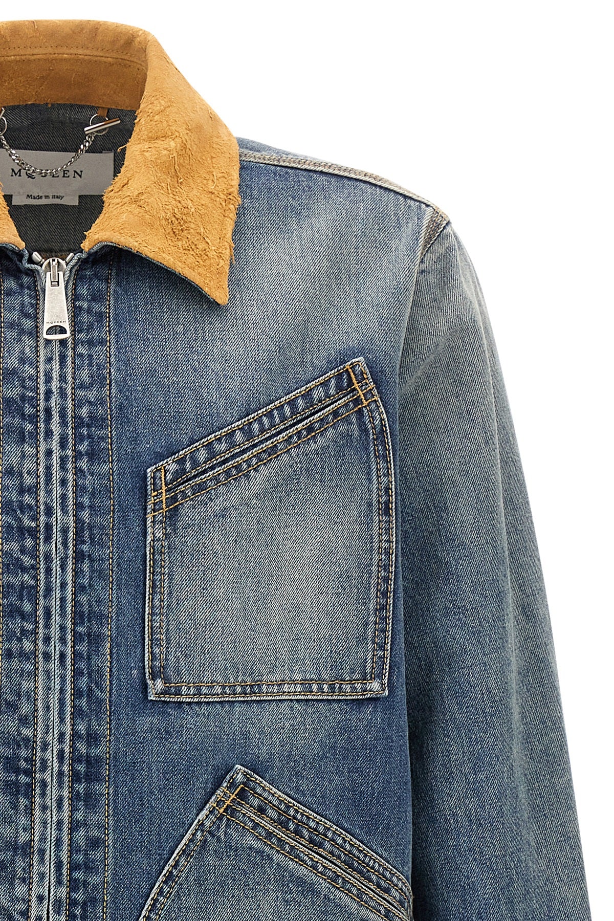 stonewashed cotton denim jacket