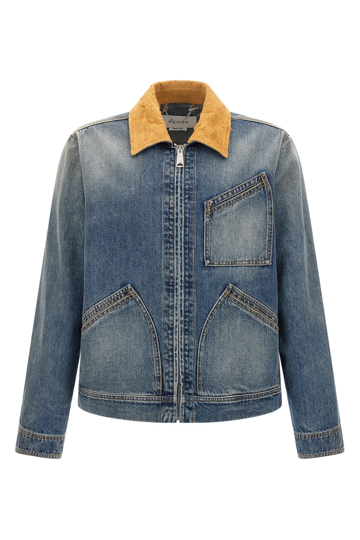 stonewashed cotton denim jacket