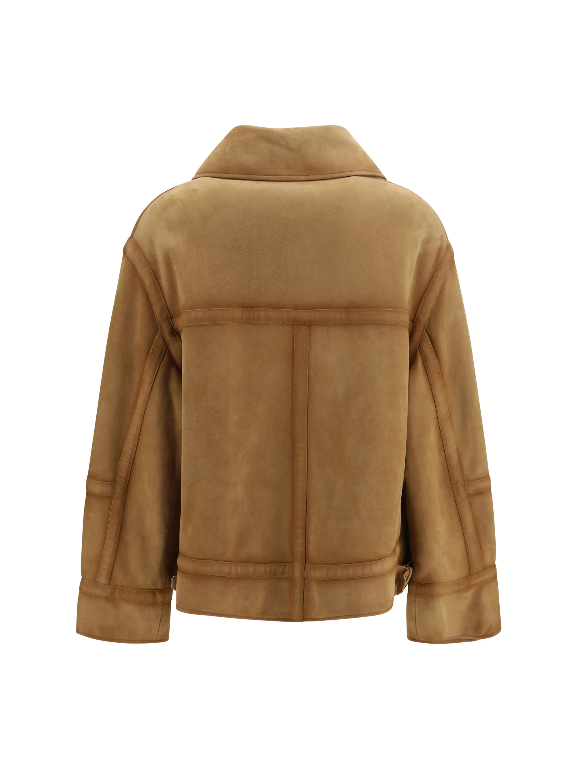 ERMANNO SCERVINO 40 heritage detail suede aviator bomber jacket