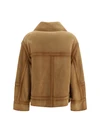 heritage detail suede aviator bomber jacket