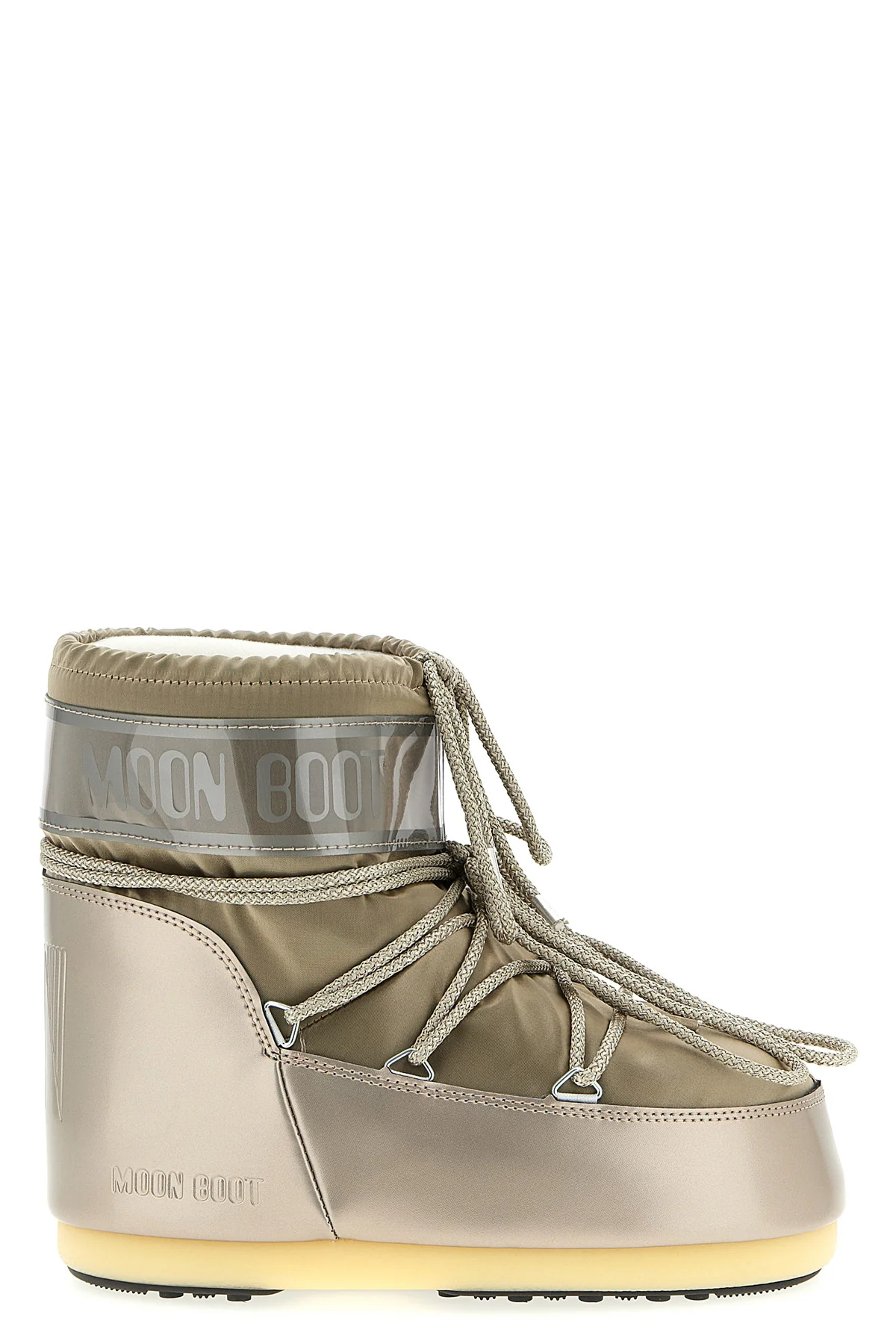 MOON BOOT 36-38 icon low glance water-repellent satin and pvc ankle boots