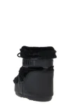 ltrack tube faux fur leather and faux fur ankle boots