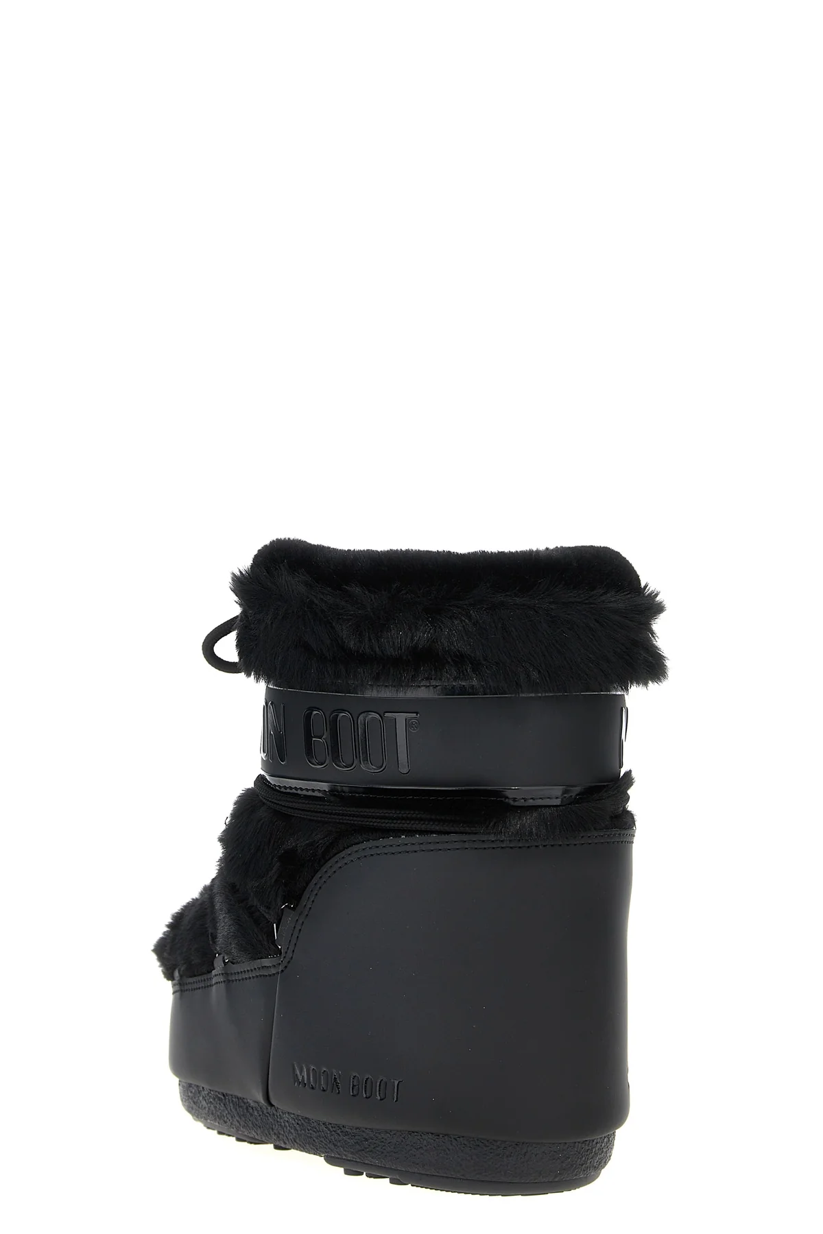 ltrack tube faux fur leather and faux fur ankle boots