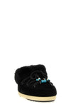 mule suede beads suede ankle boots