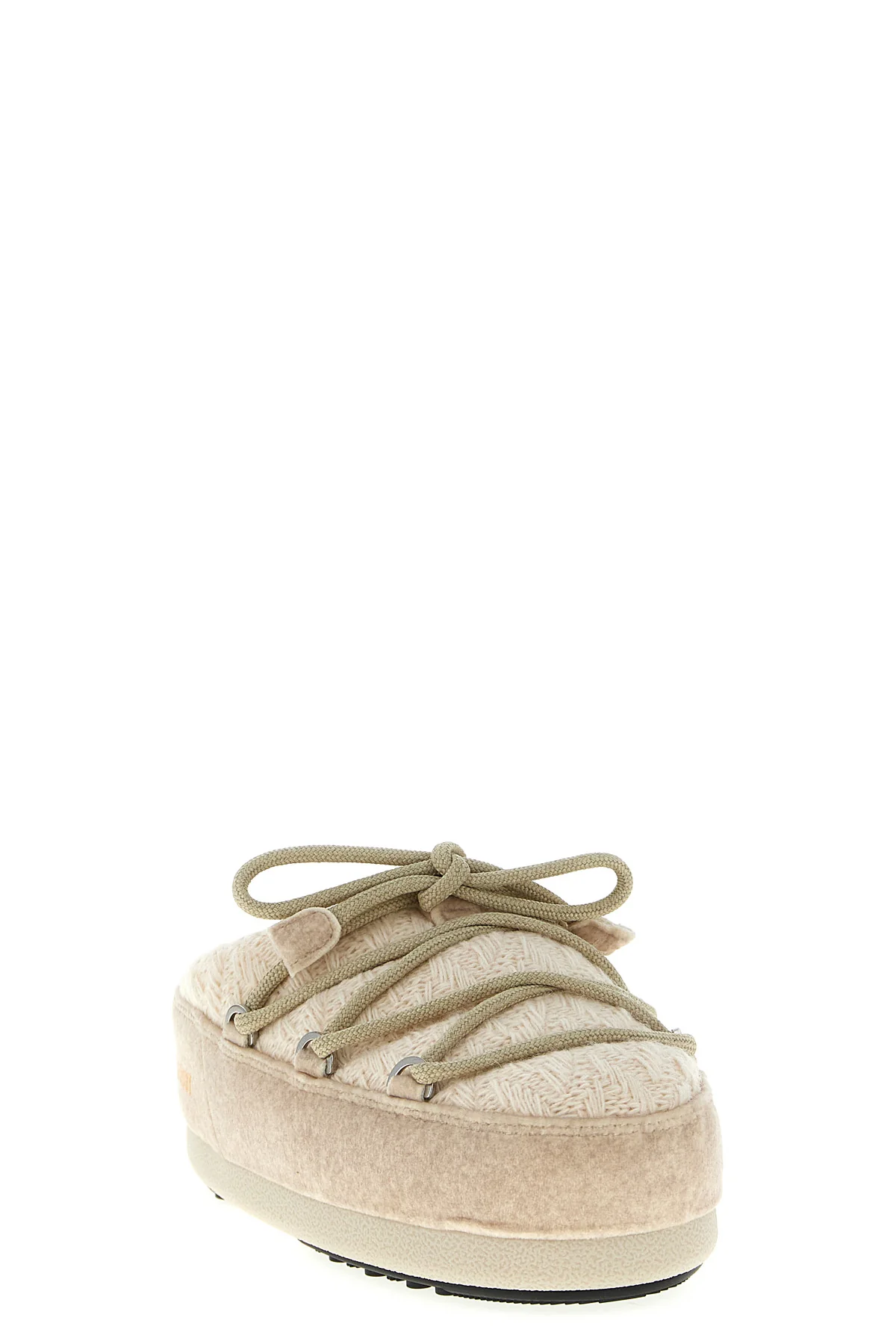 moon boot x guest in residence evx mules in tone-on-tone woven cashmere and wo