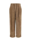 elasticated viscose and cashmere pants