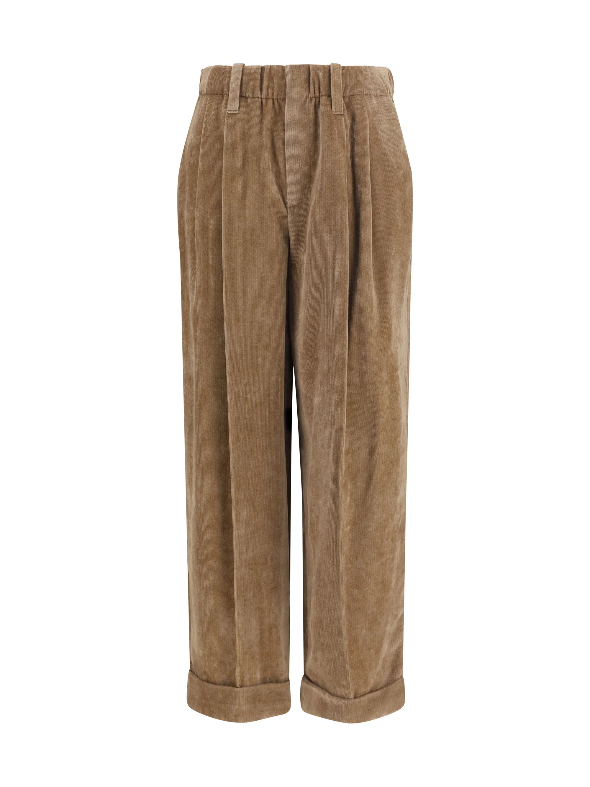 elasticated viscose and cashmere pants