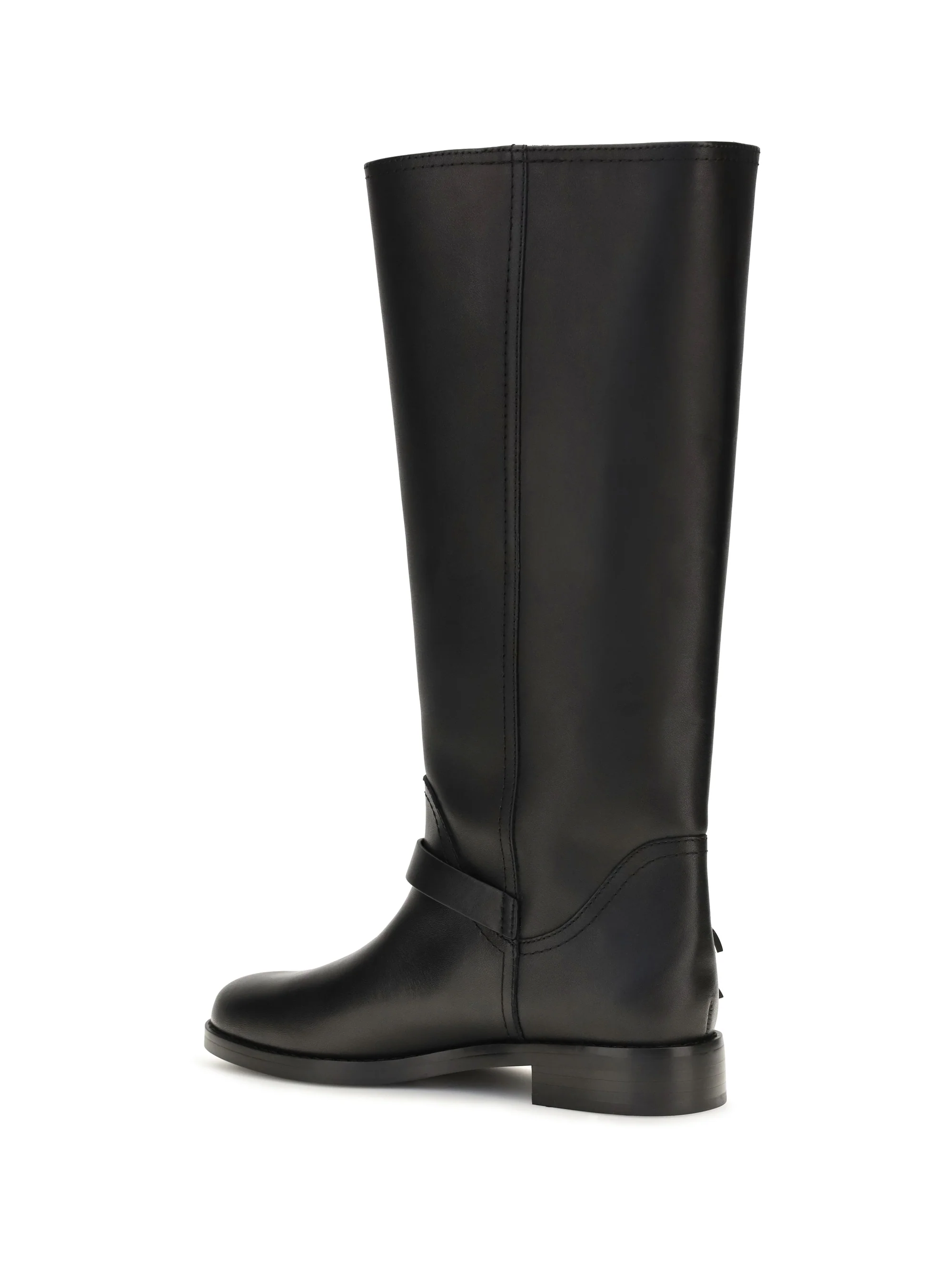 leather boots with buckle