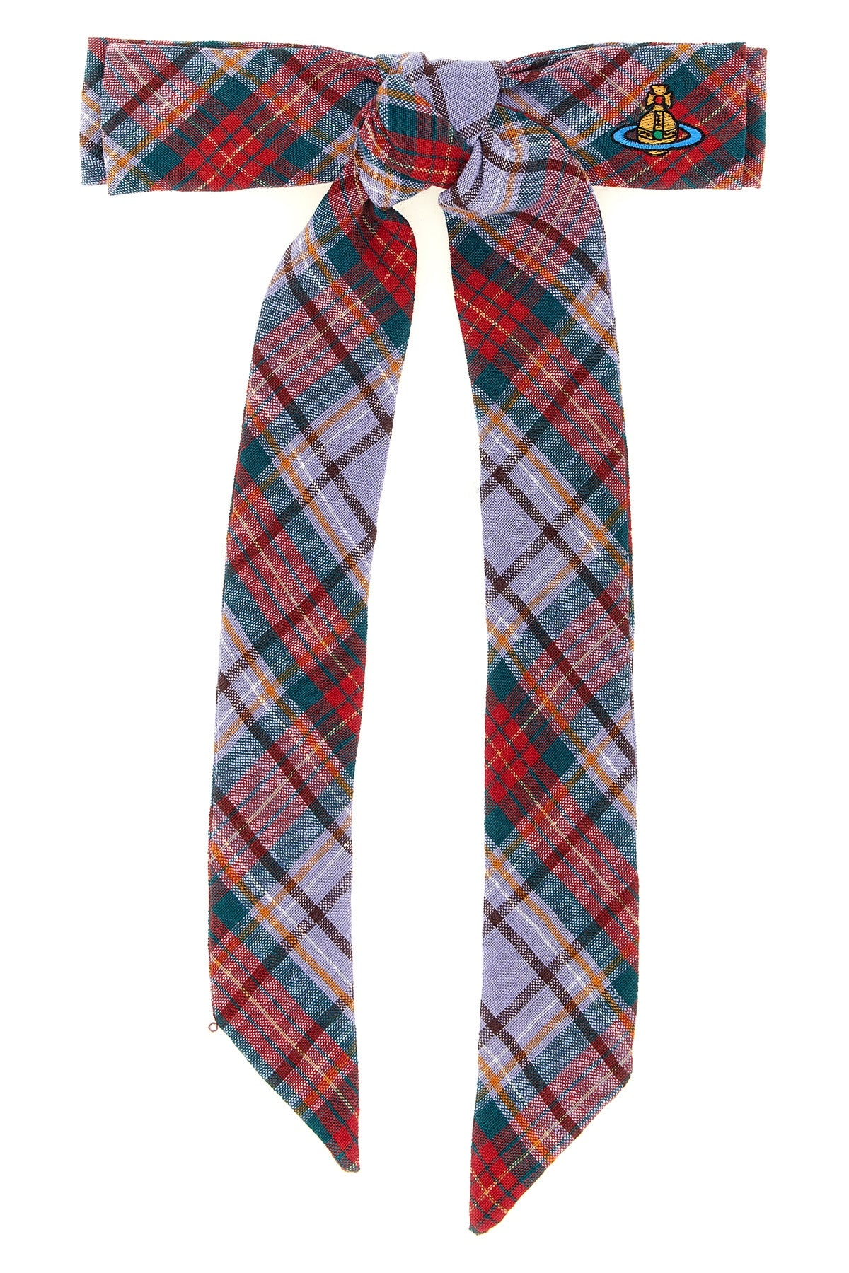 VIVIENNE WESTWOOD OS rtw tartan linen hair clip