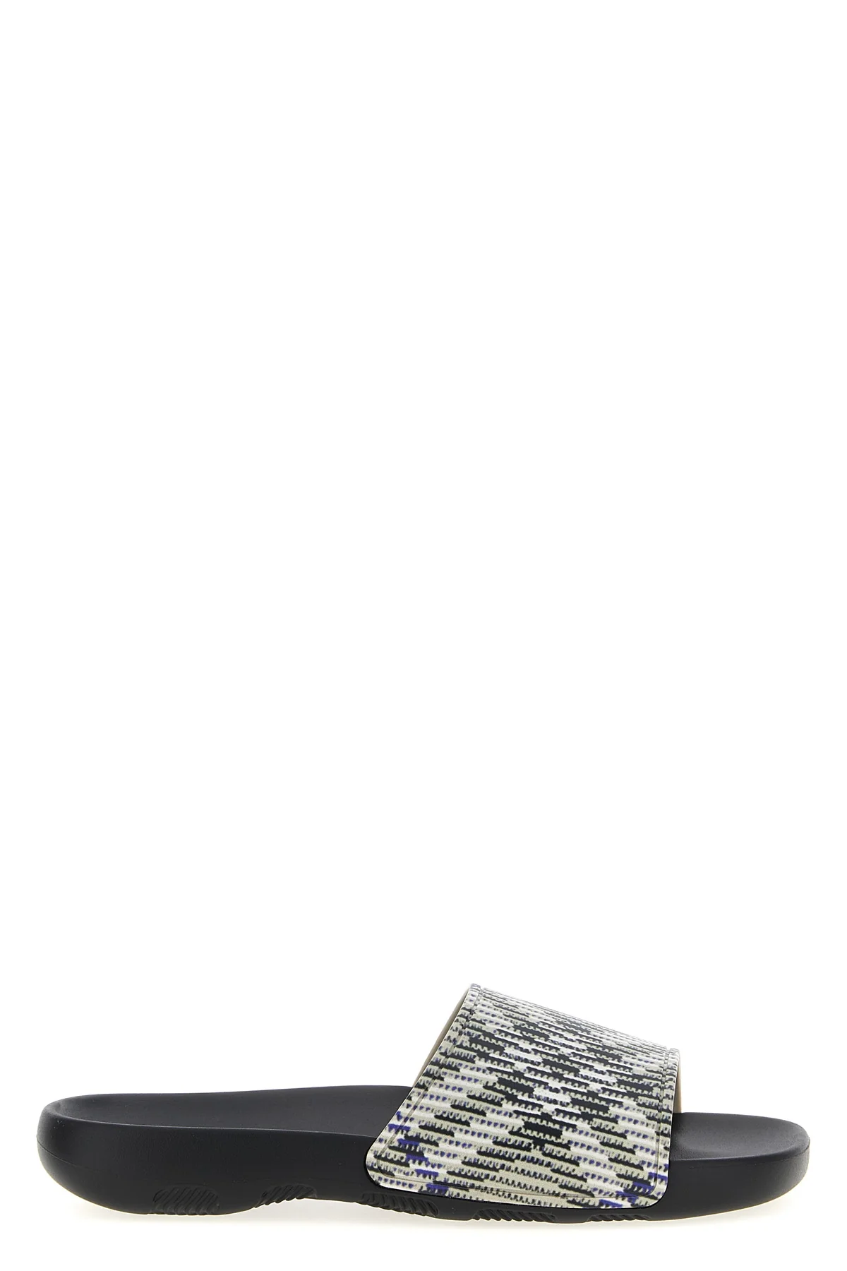 BURBERRY 41 dive check sandals in thermoplastic polyurethane
