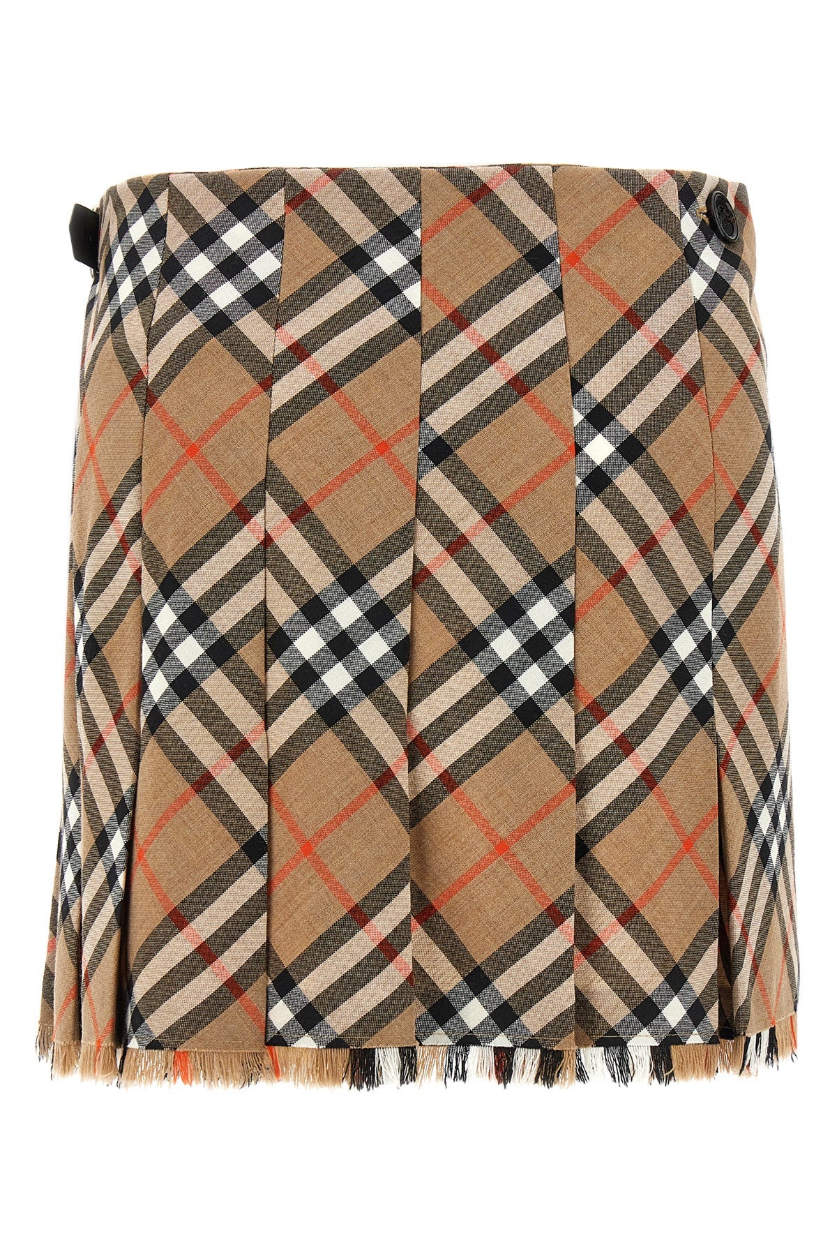BURBERRY 4 mini skirt in woven wool blend