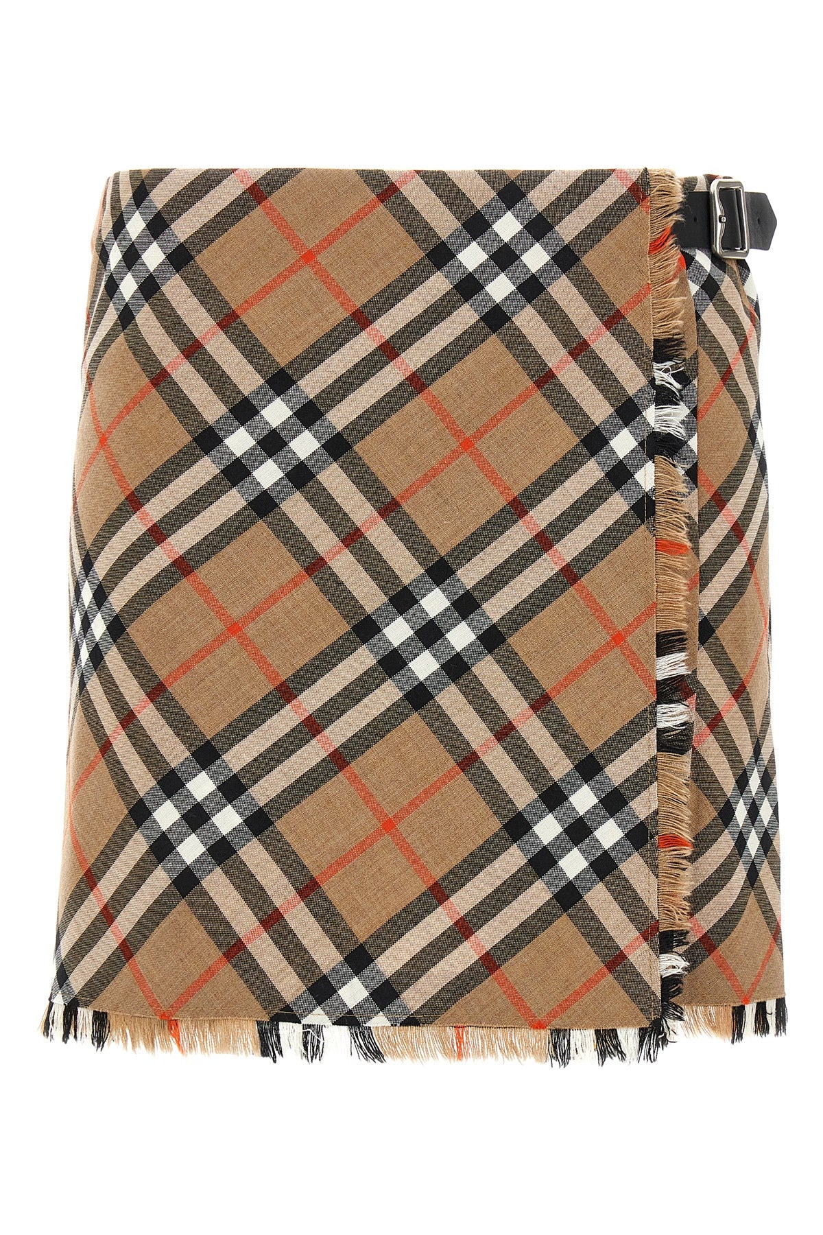 BURBERRY 4 mini skirt in woven wool blend