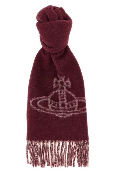 the vivienne westwood double face scarf defines the winter aesthetic through