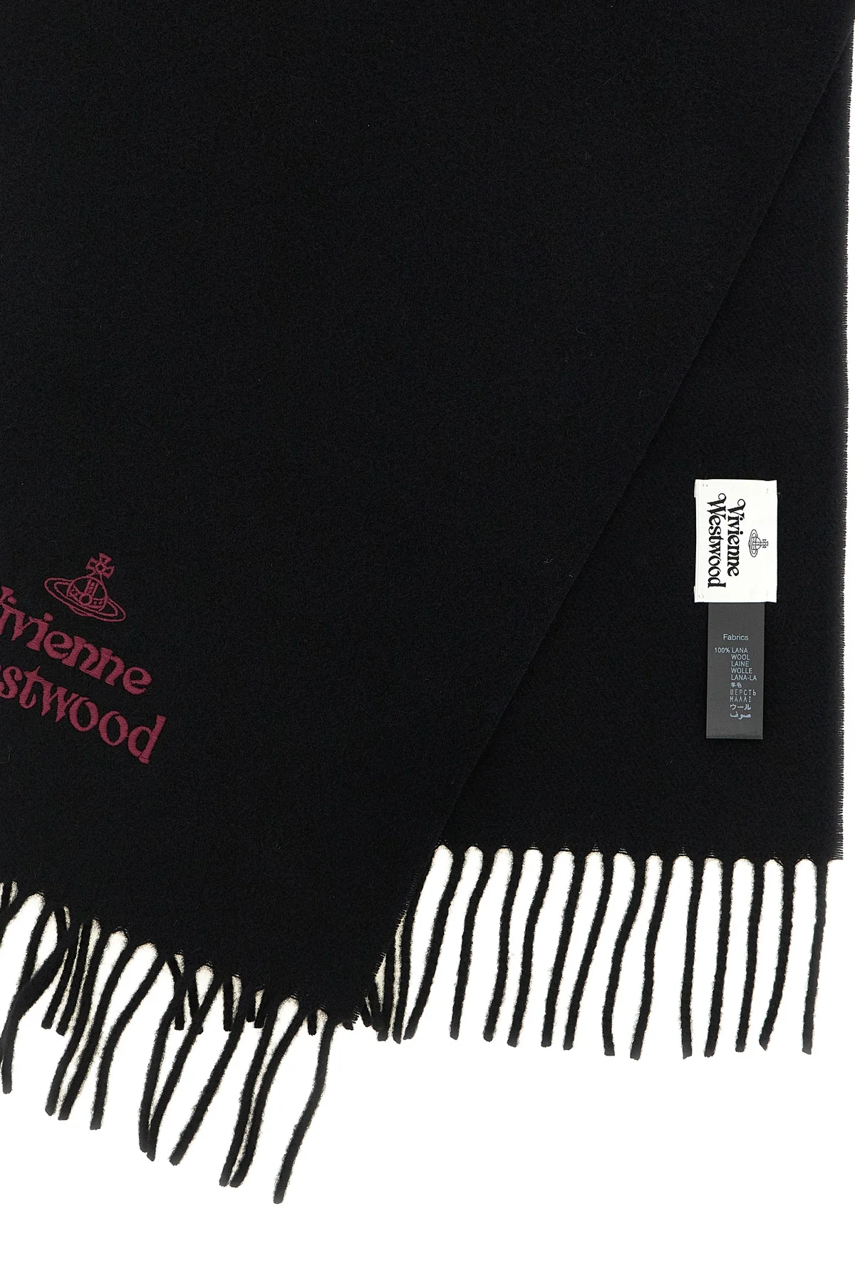 the vivienne westwood pure wool scarf is an essential accessory