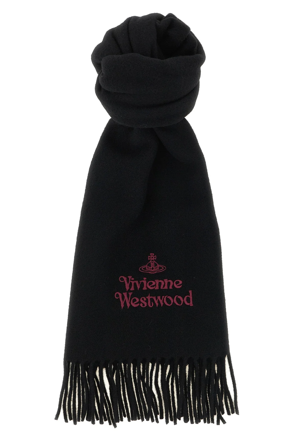 the vivienne westwood pure wool scarf is an essential accessory