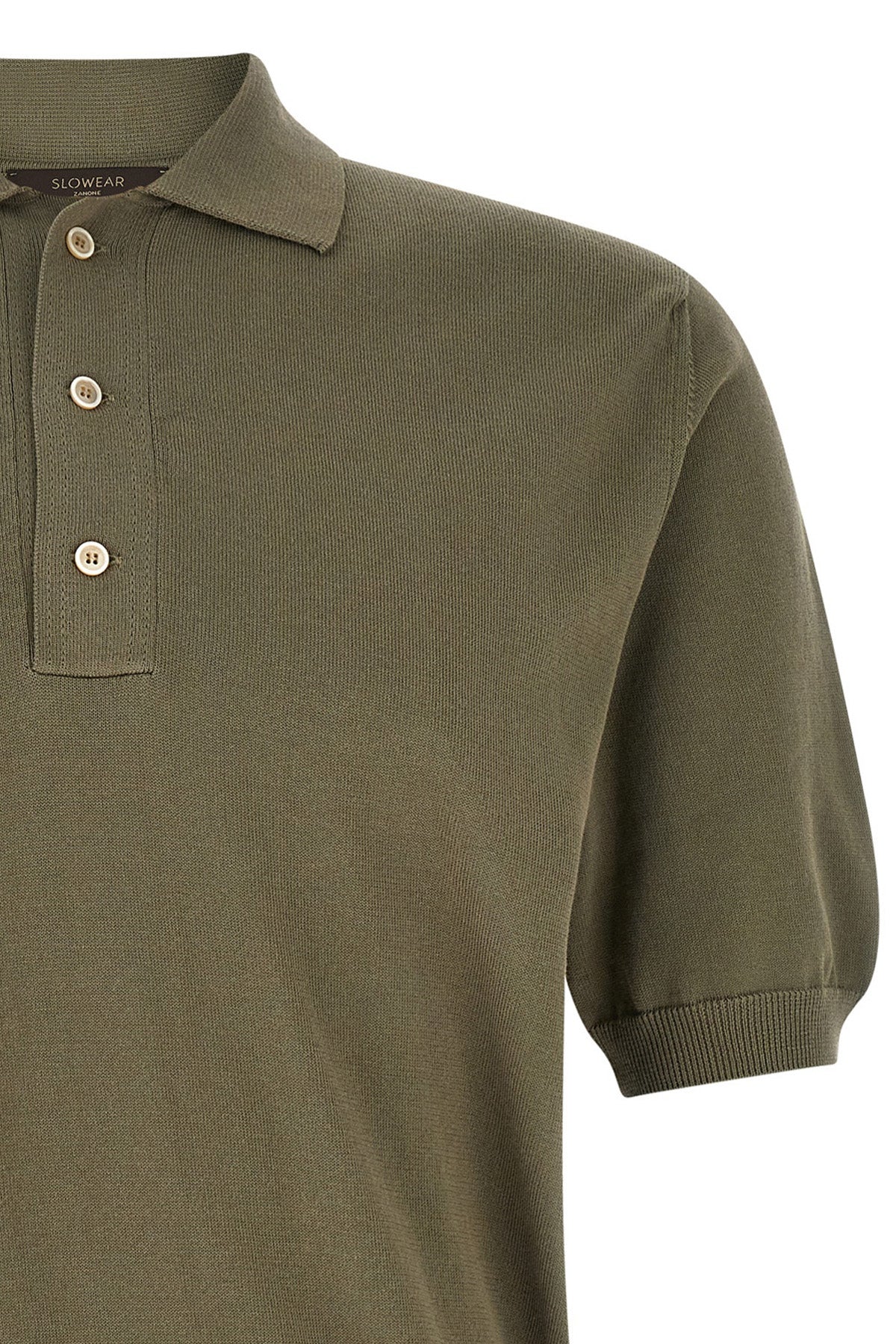 cotton knit polo shirt